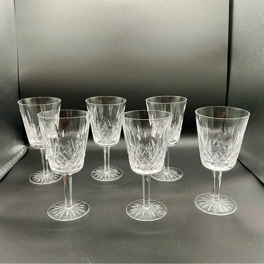 Collectible Waterford Crystal Goblets 7 Inch Tall 8-10 Ounce Handmade In Ireland